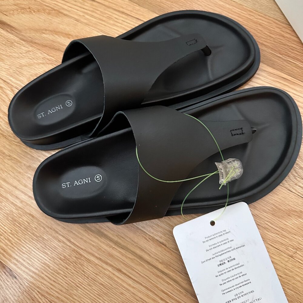 St Agni Black Sandals Size 41 (10 US)